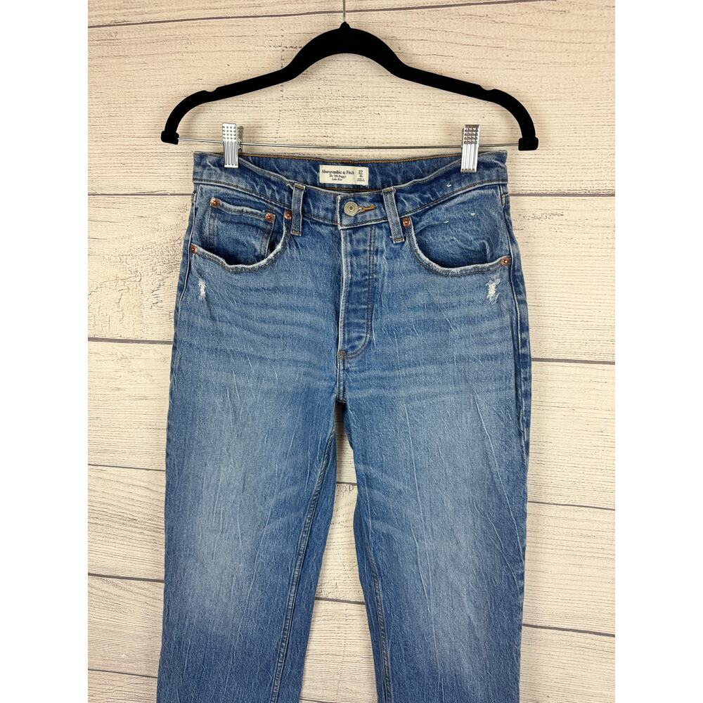 Abercrombie & Fitch Women's The 90's Baggy Low Rise Washed Jeans Size 4/27 - Picture 2 of 11